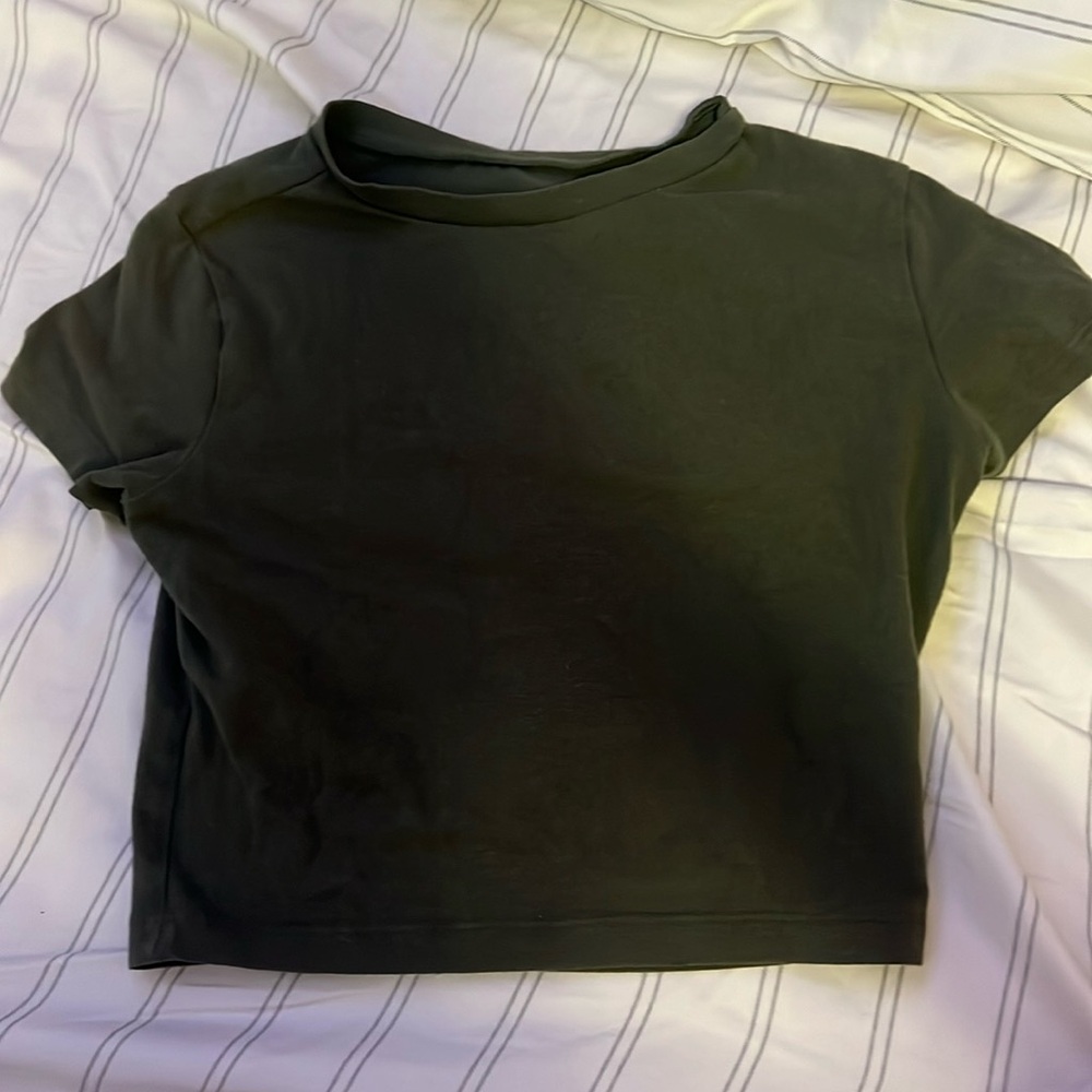 Darkish green crop top